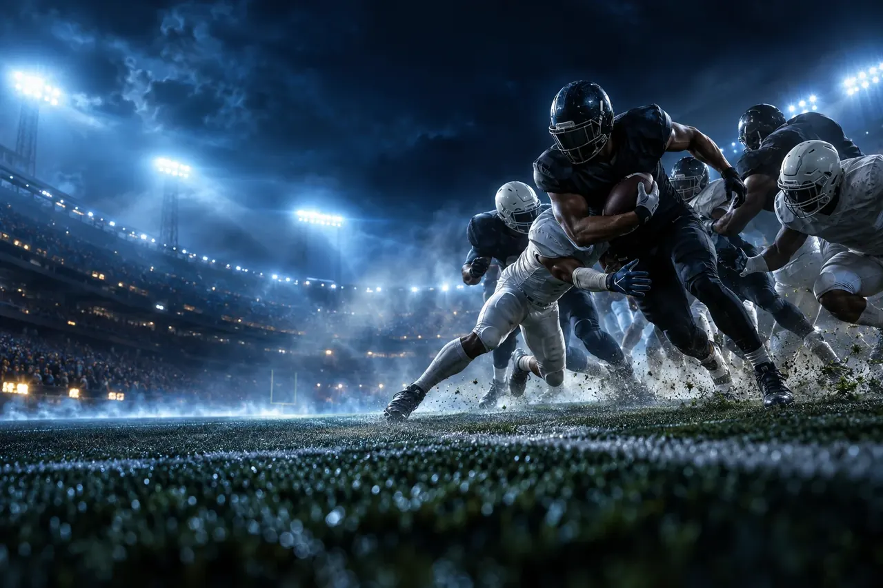 Live sports viewing on a large television